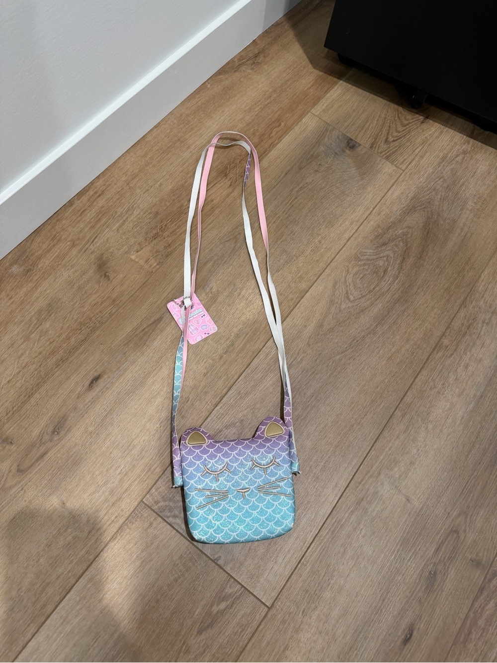 Girls' Pastel Mermaid Crossbody Bag - Pink Lavender Blue